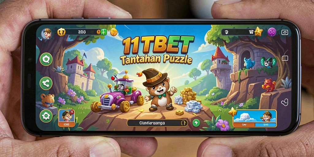 Tangkapan layar utama dari gameplay <strong>11TBET</strong> menunjukkan suasana permainan puzzle yang seru.