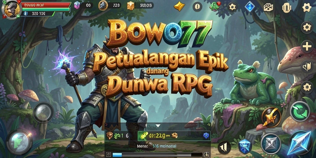 Tangkapan layar BOWO77 menampilkan pertarungan epik dalam dunia RPG.