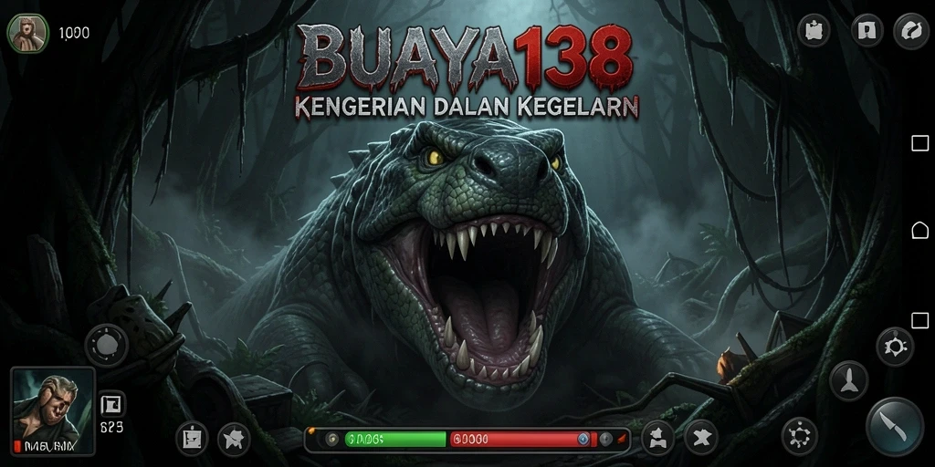 Screenshot utama BUAYA138 menampilkan momen menegangkan di tengah kegelapan.