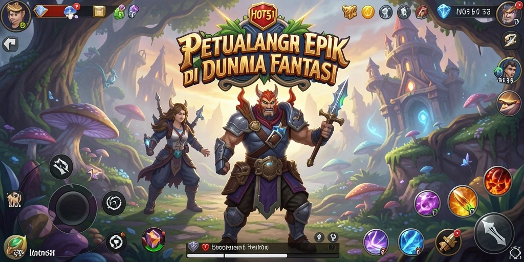 Screenshot gameplay HOT51 menampilkan pertarungan seru dan karakter ikonik.