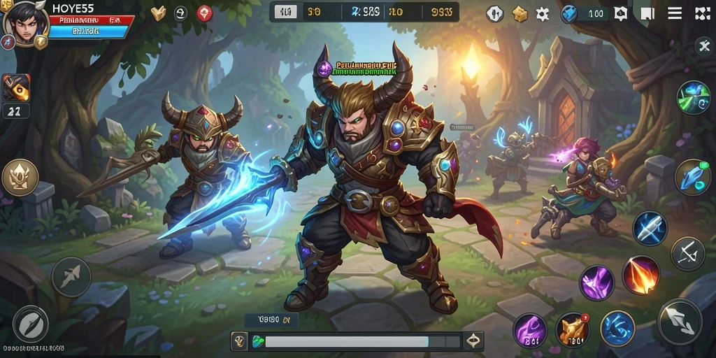 Tampilan gameplay menarik dengan karakter dan lingkungan RPG yang kaya.