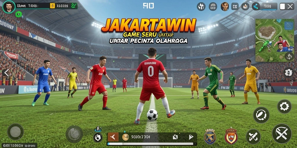 Tampilan menarik dari gameplay JAKARTAWIN yang penuh aksi olahraga.
