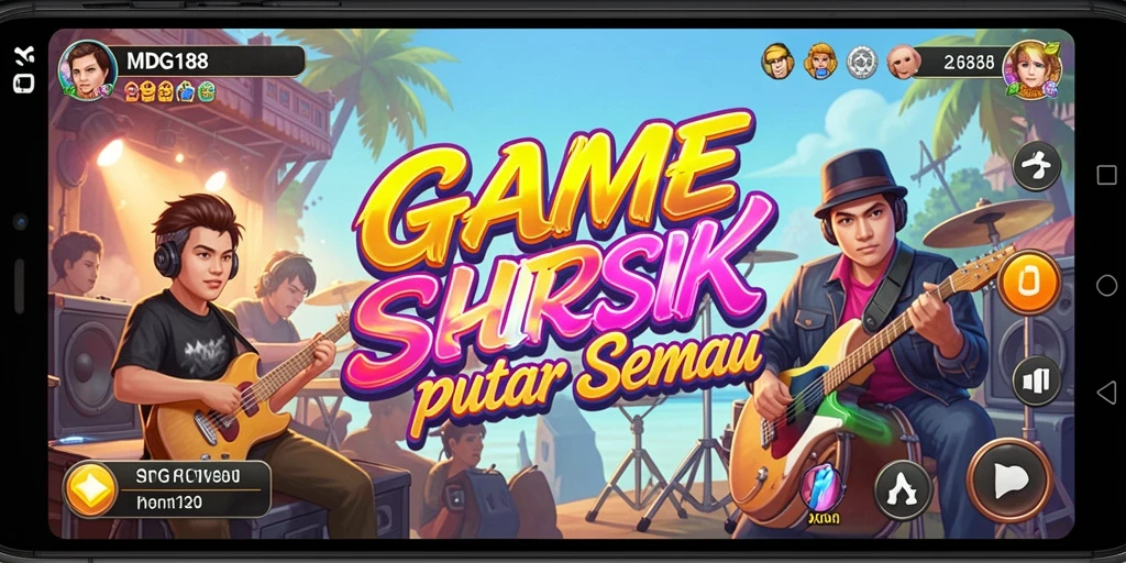Gameplay MDG188 menampilkan interaksi musik yang seru.