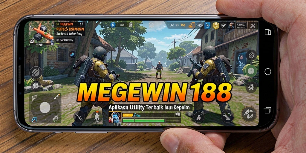 Tampilan utama MEGEWIN188 dengan fitur utilitas yang bermanfaat.