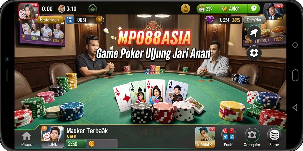 Screenshot gameplay MPO88ASIA menampilkan aksi poker yang seru.