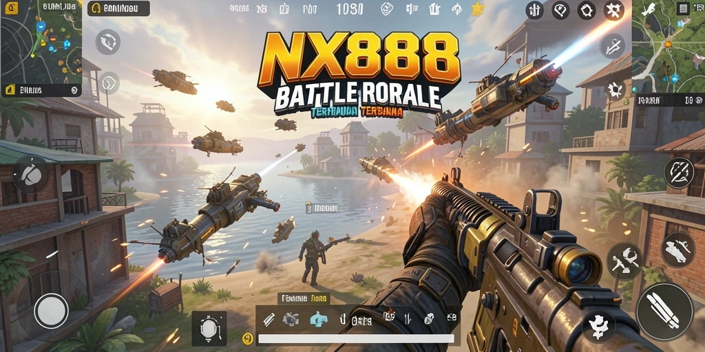 Tampilan gameplay menarik di dunia Battle Royale NX888.
