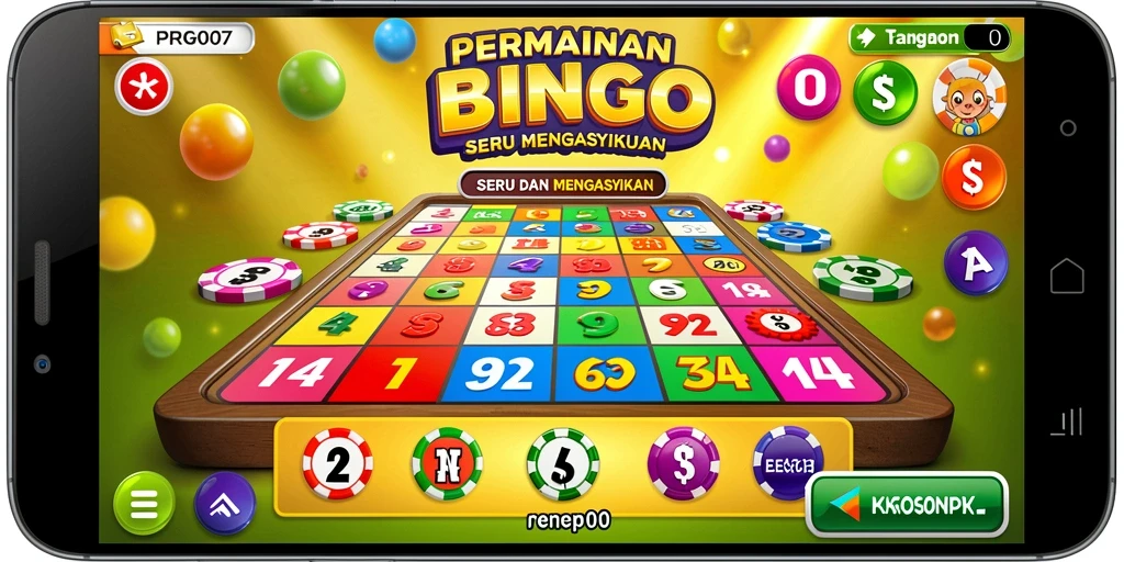 Screenshot menampilkan gameplay seru PRG007 Bingo.