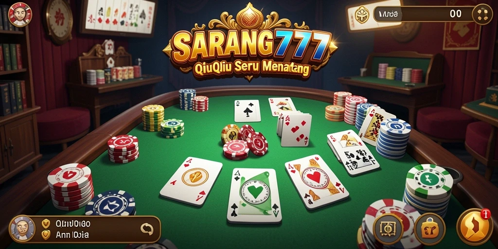 Tampilan antarmuka gameplay QiuQiu yang menarik dan dinamis.