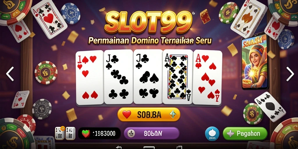 Tampilan permainan Domino yang seru dan interaktif di SLOT99.